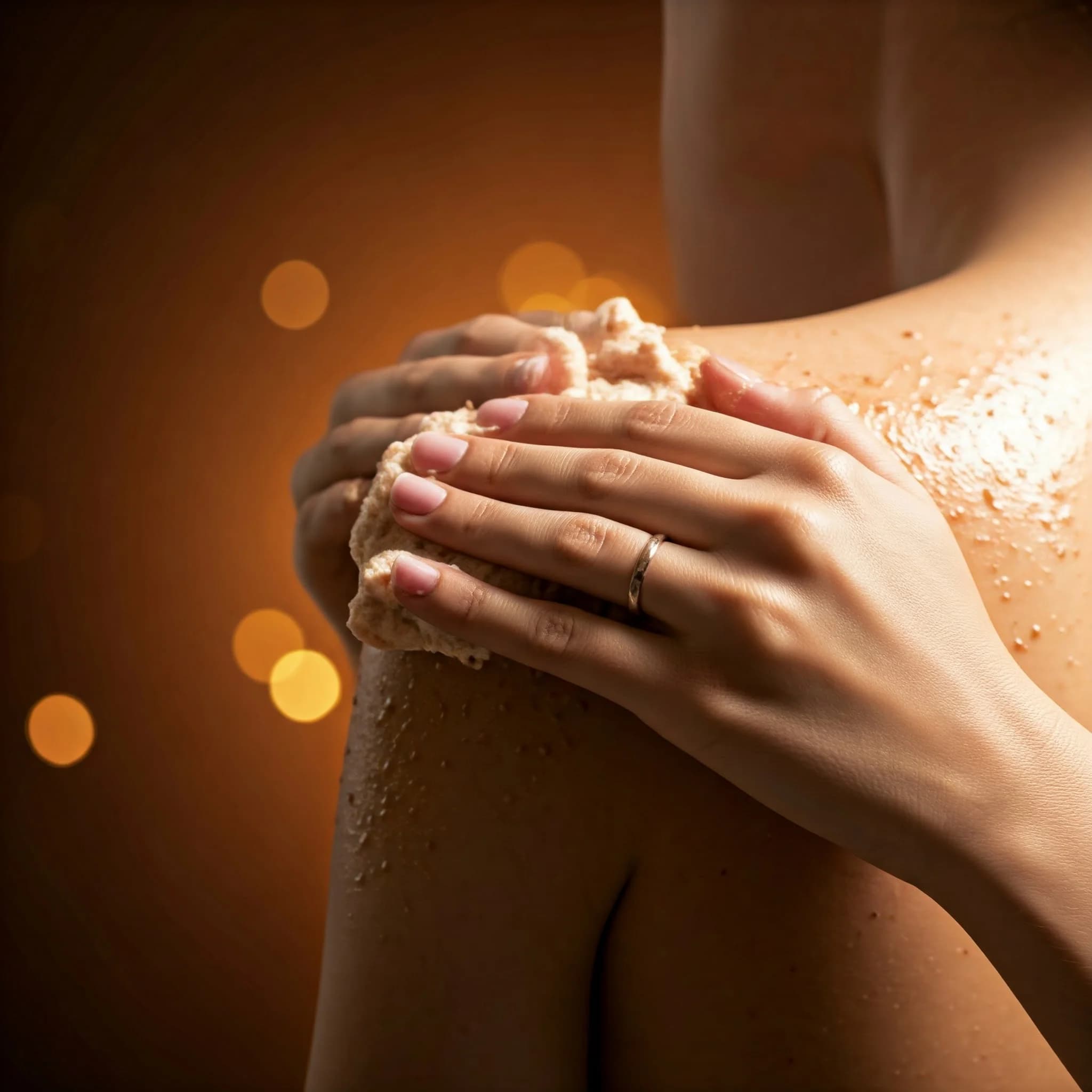 Luxurious body scrub treatment with natural ingredients